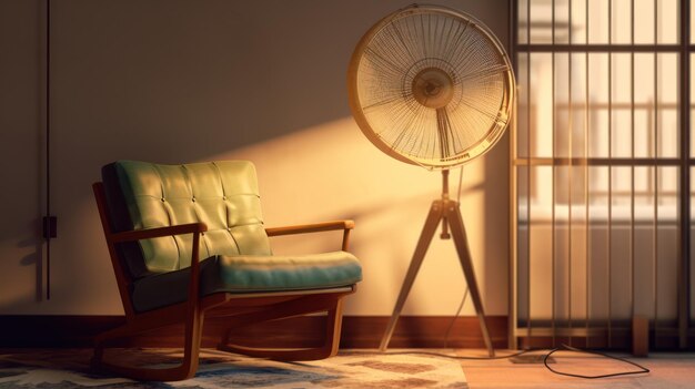 Photographie d'un ventilateur sur pied